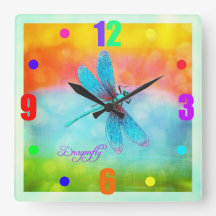 夏のトンボの虹の明るい装飾的