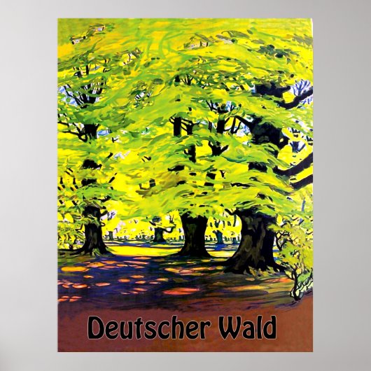 夏のドイツの森、Deutscher Wald ポスター (正面)