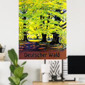 夏のドイツの森、Deutscher Wald ポスター (ホームオフィス)