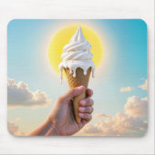 夏のドリップアイスクリームコーン マウスパッド (正面)