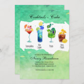 夏のドリンク招待状 招待状 (正面/裏面)