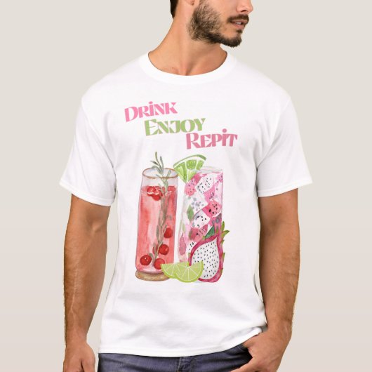夏のドリンク Tシャツ (正面)