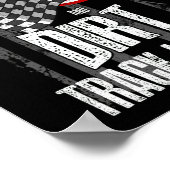 夏のナイトダートトラックライトレーシングモトクロス ポスター (角)