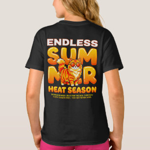 夏のネコギフト ガールズ – エンドレスヒートシーズン Tシャツ