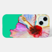 夏のハイビスカスの水彩画 Case-Mate iPhoneケース (裏面 (横))