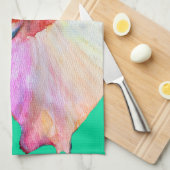 夏のハイビスカスの花 キッチンタオル (四つ折り)