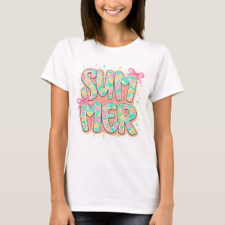 夏のハイビスカス フローラルバースト Tシャツ