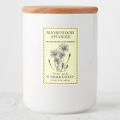 夏のハチミツ2x3"アスターとビー縁ど破線 フードラベル (正面)