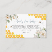 夏のハニカムホワイトフラワーブックベビー エンクロージャーカード (正面)