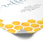 夏のハニービー赤ちゃんシャワーおむつラッフル ポスター (角)