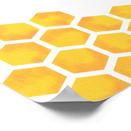 夏のハニービー赤ちゃんシャワーへようこそ ポスター (角)