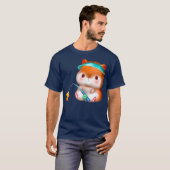 夏のハムスター魚釣りと魚をキャッチ – Tシャツ (正面フル)