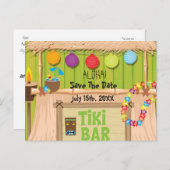 夏のハワイアン ティキパーティー イベント ポストカード (正面/裏面)