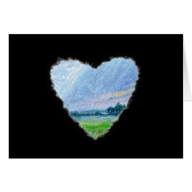 夏のハートロマンスバレンタインラブカード (正面横)