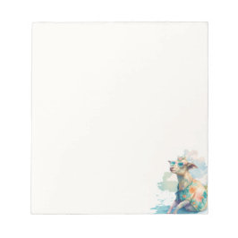 夏のバイブウォーターカラーヤギとサングラス –  ノートパッド