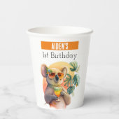 夏のバイブコアラ – 1歳の誕生日 –  紙コップ (裏面)