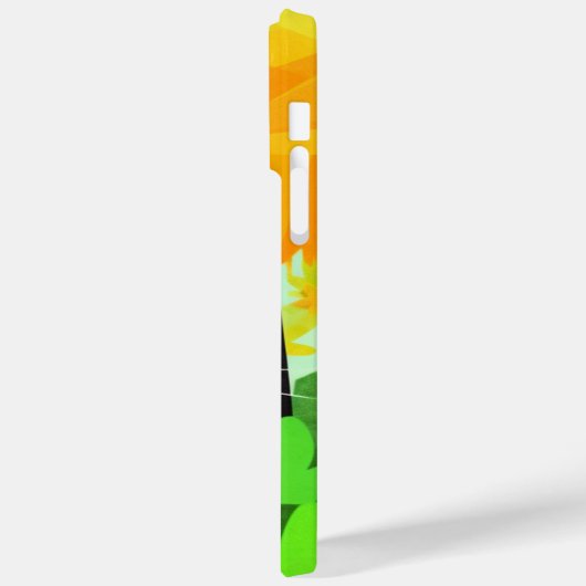 夏のバイブパーソナライズされたキュートフローラ黒猫 Case-Mate iPhoneケース (裏面 / 左)