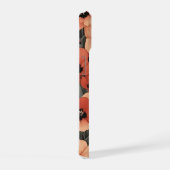 夏のバイブパーソナライズされたキュートフローラ黒猫 iPhone 15ケース (右側面)