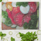 夏のバウンティディッシュタオル キッチンタオル (折り畳み)