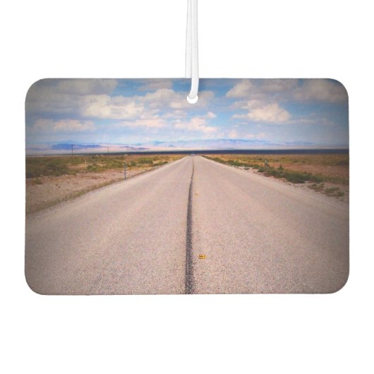 夏のバケーションロードトリップ風景写真 カーエアーフレッシュナー (正面)