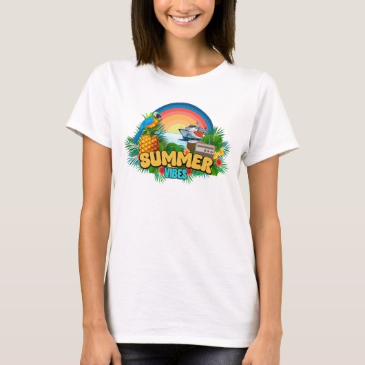 夏のバケーション ビーチ Tシャツ (正面)