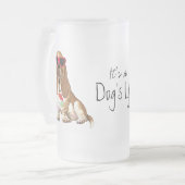 夏のバセットハウンド フロストグラスビールジョッキ (正面左)