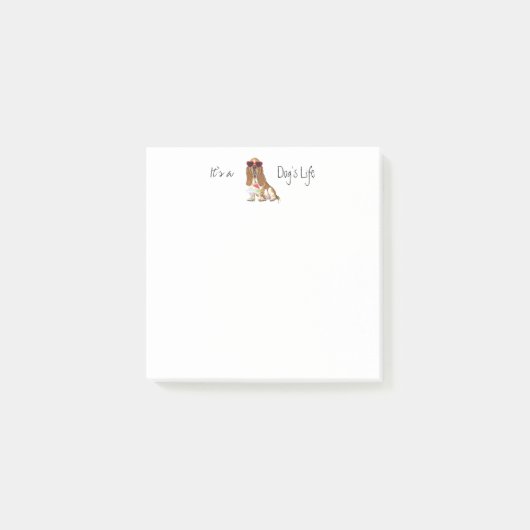 夏のバセットハウンド ポストイット (正面)