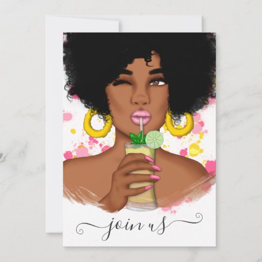 夏のバチェロレッテ招待状 招待状 (正面)