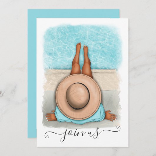 夏のバチェロレッテ招待状 招待状 (正面/裏面)