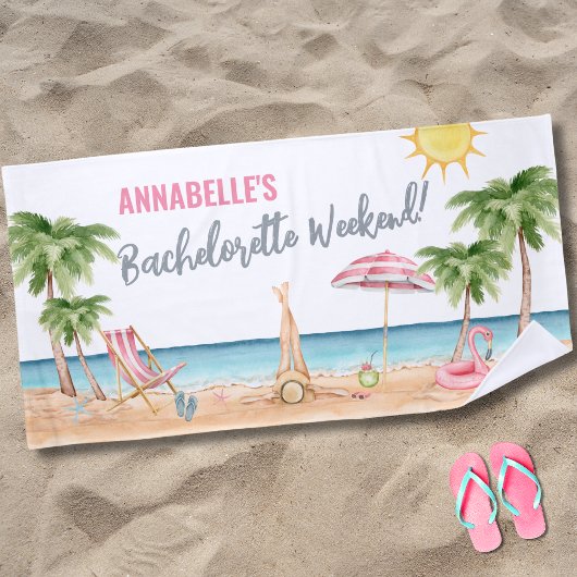 夏のバチェロレッテ熱帯名 ビーチタオル