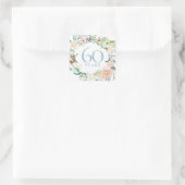 夏のバラの花輪 60th / 75th 周年記念 スクエアシール (バッグ)