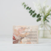 夏のバラエレガントな結婚式 エンクロージャーカード (スタンド正面)