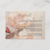 夏のバラエレガントな結婚式 エンクロージャーカード (正面)