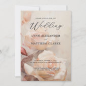 夏のバラエレガントな結婚式 招待状 (正面)