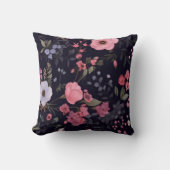 夏のバラオンブラック クッション (正面)