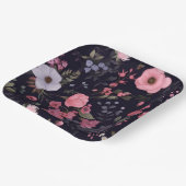 夏のバラオンブラック ペーパープレート (傾斜あり)