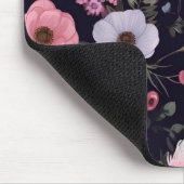 夏のバラオンブラック マウスパッド (コーナー)