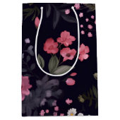 夏のバラオンブラック ミディアムペーパーバッグ (正面)