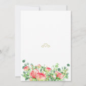 夏のバラガーデンエレガントシックな新しいホームパーティー 招待状 (裏面)