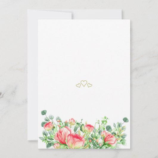 夏のバラガーデンエレガントシックな新しいホームパーティー 招待状 (裏面)