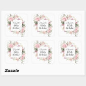 夏のバラガーデンフローラ誕生日と年齢 スクエアシール (シート)