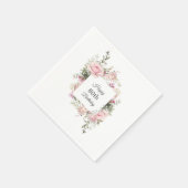 夏のバラガーデンフローラ誕生日と年齢 スタンダードカクテルナプキン (角)