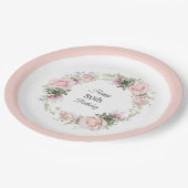 夏のバラガーデンフローラ誕生日と年齢 ペーパープレート (アングル)