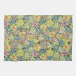 夏のバラフのより植物大きい版 キッチンタオル