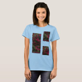 夏のバラ花柄ウィメンズ Tシャツ (正面フル)