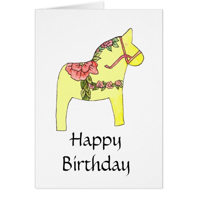 夏のバラ誕生日カード (正面)