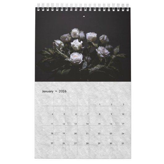 夏のバラ カレンダー (1月 2026)