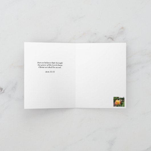 夏のバラ カード (内部)