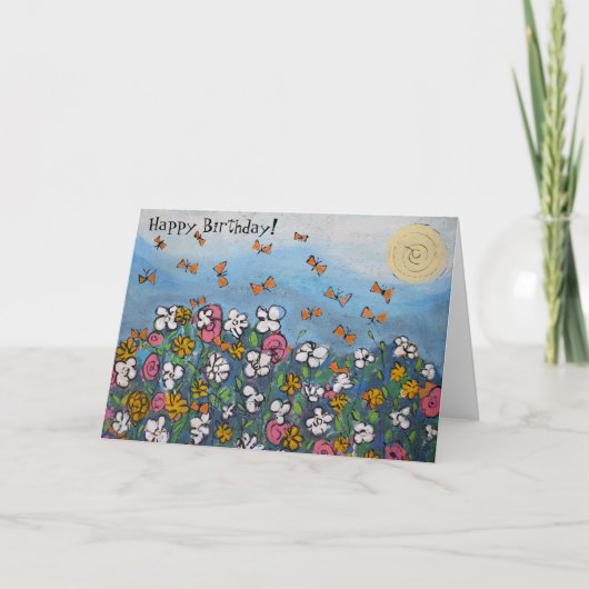 夏のバースデー・カードの翼 カード (正面)