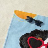 夏のバーニーズ・マウンテン・ドッグ ビーチタオル (インサイチュ)